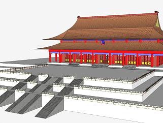 中国宫殿skp模型下载_sketchup草图大师SKP模型