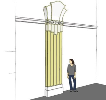 壁柱skp模型下载_sketchup草图大师SKP模型