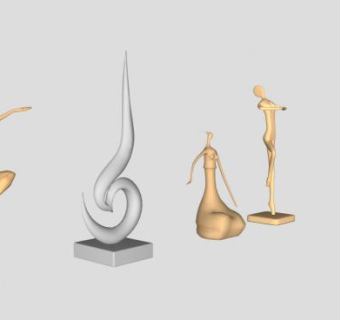 雕塑skp模型下载_sketchup草图大师SKP模型