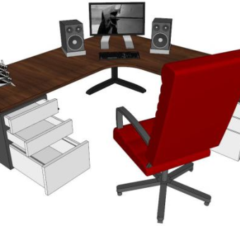 办公家具skp模型下载_sketchup草图大师SKP模型