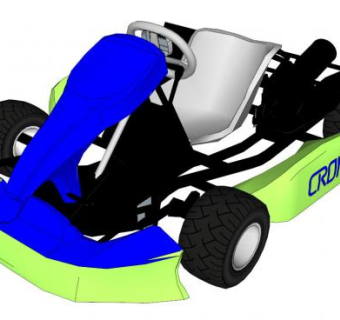 卡丁车skp模型下载_sketchup草图大师SKP模型