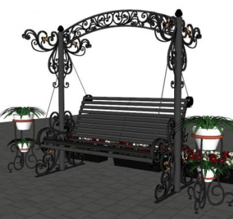 户外椅skp模型下载_sketchup草图大师SKP模型