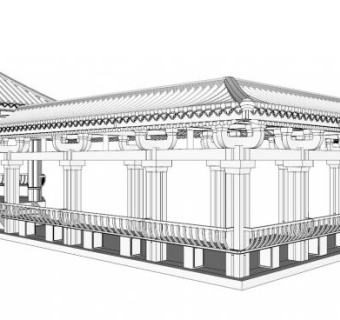 廊亭skp模型下载_sketchup草图大师SKP模型