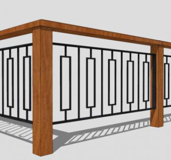 护栏skp模型下载_sketchup草图大师SKP模型