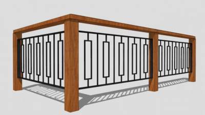 护栏skp模型下载_sketchup草图大师SKP模型