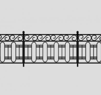 铁艺栏杆skp模型下载_sketchup草图大师SKP模型