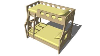 儿童床skp模型下载_sketchup草图大师SKP模型