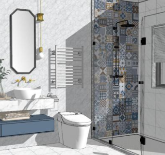 卫生间skp模型下载_sketchup草图大师SKP模型