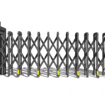 伸缩门skp模型下载_sketchup草图大师SKP模型