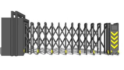 伸缩门skp模型下载_sketchup草图大师SKP模型