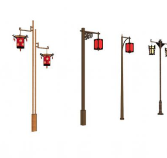 中式灯skp模型下载_sketchup草图大师SKP模型