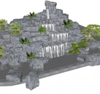 假山skp模型下载_sketchup草图大师SKP模型