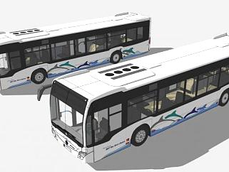 公交车skp模型下载_sketchup草图大师SKP模型