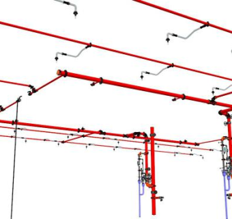 消防喷淋系统skp模型下载_sketchup草图大师SKP模型