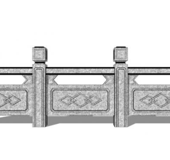 栏杆skp模型下载_sketchup草图大师SKP模型