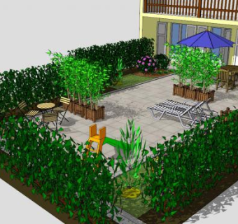 露台skp模型下载_sketchup草图大师SKP模型