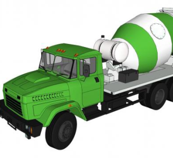 混凝土搅拌机skp模型下载_sketchup草图大师SKP模型