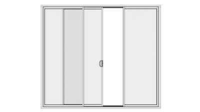 落地玻璃窗skp模型下载_sketchup草图大师SKP模型