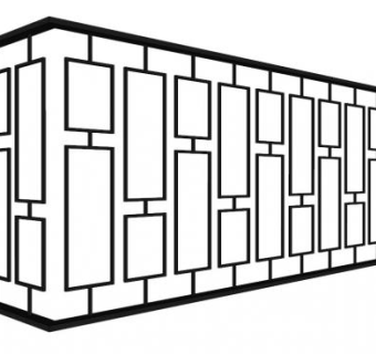 金属栏杆skp模型下载_sketchup草图大师SKP模型