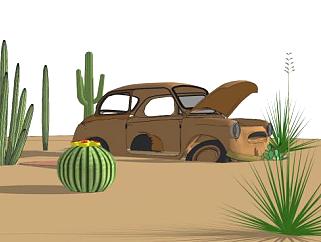 <em>沙漠植物</em>skp模型下载_sketchup草图大师SKP模型