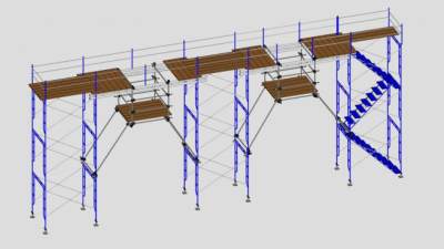 门式脚手架skp模型下载_sketchup草图大师SKP模型
