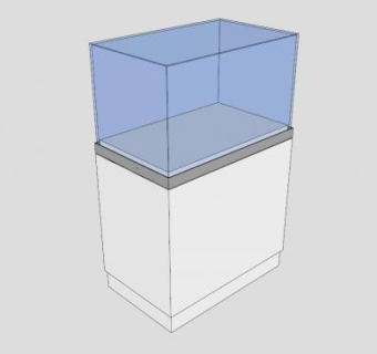 陶瓷玻璃展柜skp模型下载_sketchup草图大师SKP模型