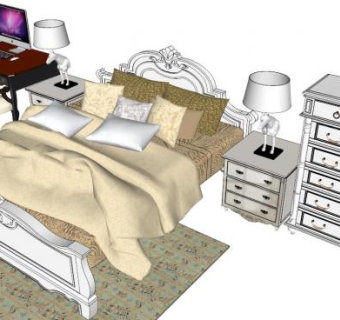 欧式家具skp模型下载_sketchup草图大师SKP模型