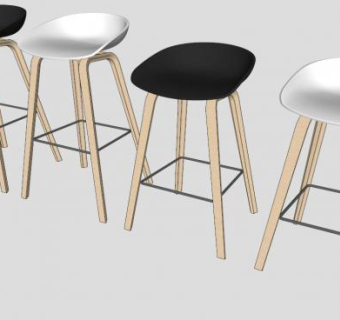 吧台凳skp模型下载_sketchup草图大师SKP模型