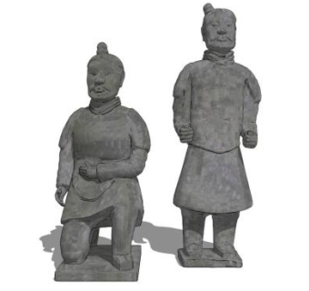 兵马俑skp模型下载_sketchup草图大师SKP模型