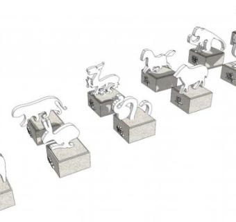 十二生肖skp模型下载_sketchup草图大师SKP模型