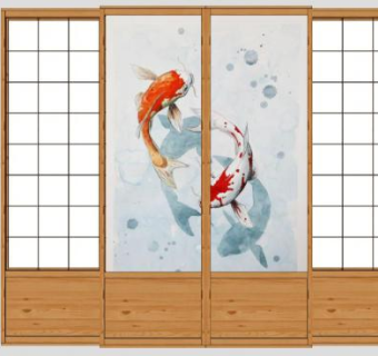 推拉门skp模型下载_sketchup草图大师SKP模型