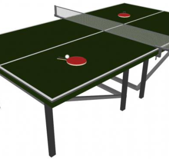 乒乓球台skp模型下载_sketchup草图大师SKP模型