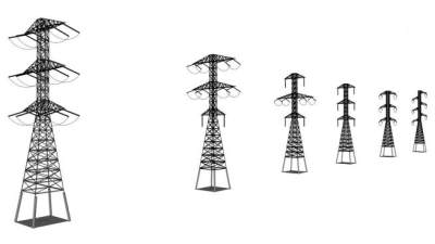 高压塔skp模型下载_sketchup草图大师SKP模型