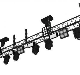 舞台摇头灯skp模型下载_sketchup草图大师SKP模型