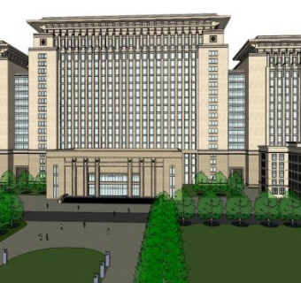 办公楼skp模型下载_sketchup草图大师SKP模型