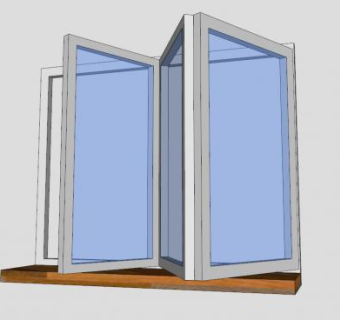 玻璃窗户窗口skp模型下载_sketchup草图大师SKP模型