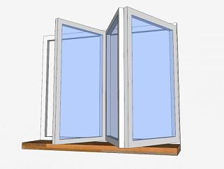 玻璃窗户窗口skp模型下载_sketchup草图大师SKP模型