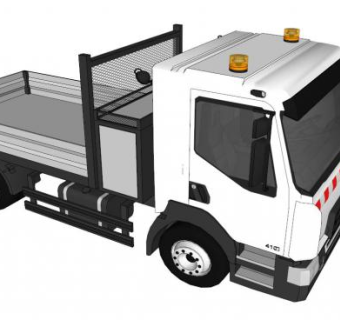 小货车skp模型下载_sketchup草图大师SKP模型