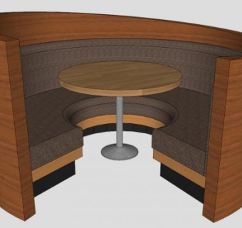 圆沙发skp模型下载_sketchup草图大师SKP模型