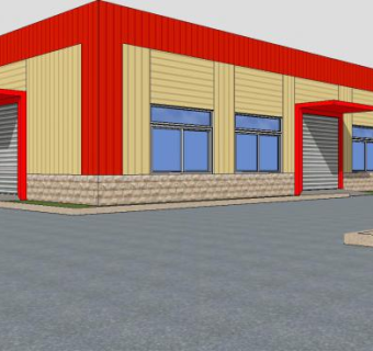 码头仓库厂房模型