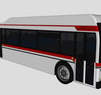 大巴车公车公共汽车的SKP模型素材_su模型下载 草图大师模型_SKP模型