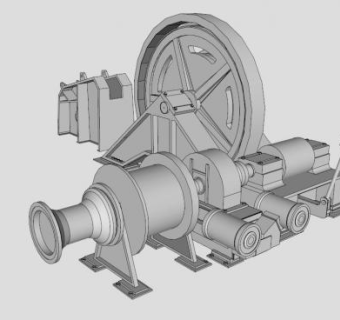 卷扬机的SKP模型素材_su模型下载 草图大师模型_SKP模型