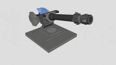 防御炮塔舰船上的高射炮SKP模型_su模型下载 草图大师模型_SKP模型