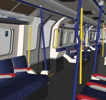 地铁车厢内的SKP模型素材_su模型下载 草图大师模型_SKP模型