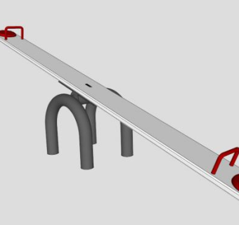 幼儿园里的跷跷板SKP模型素材_su模型下载 草图大师模型_SKP模型