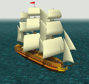 帆船的SKP模型素材设计_su模型下载 草图大师模型_SKP模型