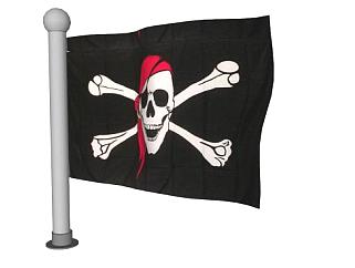 海盗船的旗帜旗子的SKP模型素材_su模型下载 草图大师模型_SKP模型