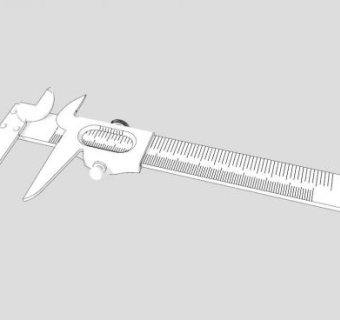 游标卡尺子的SKP模型素材_su模型下载 草图大师模型_SKP模型