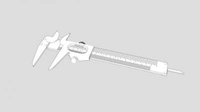 游标卡尺子的SKP模型素材_su模型下载 草图大师模型_SKP模型