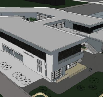 图书馆的SKP模型整体结构模型